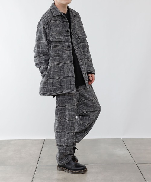 COLONY 2139（コロニートゥーワンスリーナイン）の「グレンチェックCPOシャツ【セットアップ対応】（カバーオール・メンズ・ブラウン/グレー・MEDIUM/LARGE/X-LARGE）」の8枚目の写真