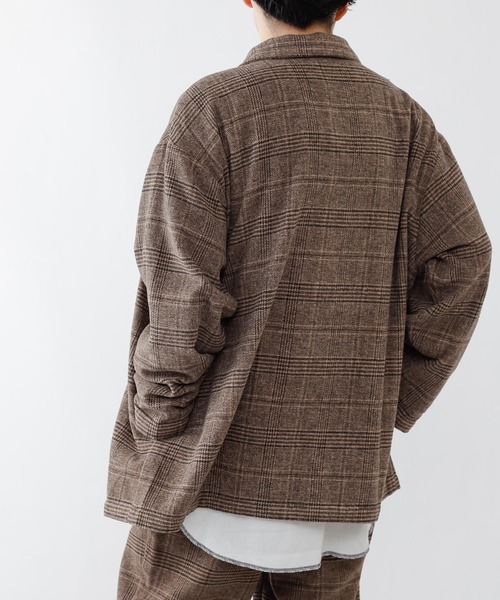 COLONY 2139（コロニートゥーワンスリーナイン）の「グレンチェックCPOシャツ【セットアップ対応】（カバーオール・メンズ・ブラウン/グレー・MEDIUM/LARGE/X-LARGE）」の13枚目の写真