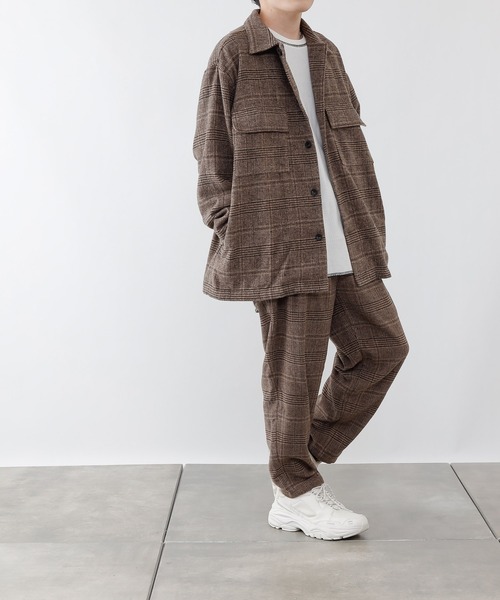 COLONY 2139（コロニートゥーワンスリーナイン）の「グレンチェックCPOシャツ【セットアップ対応】（カバーオール・メンズ・ブラウン/グレー・MEDIUM/LARGE/X-LARGE）」の15枚目の写真