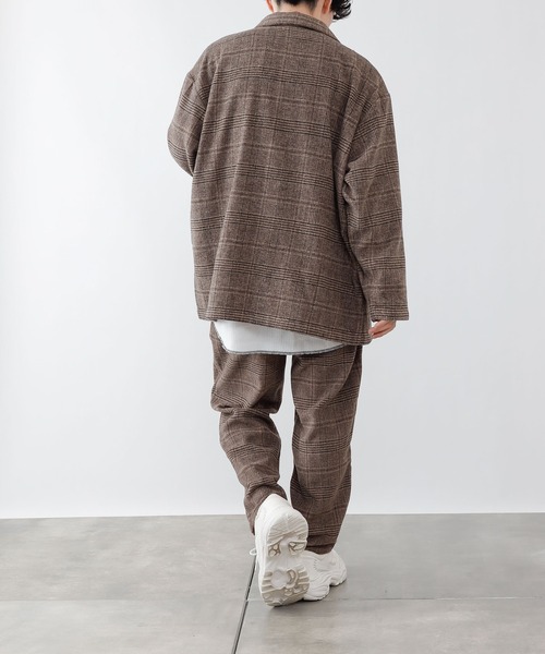 COLONY 2139（コロニートゥーワンスリーナイン）の「グレンチェックCPOシャツ【セットアップ対応】（カバーオール・メンズ・ブラウン/グレー・MEDIUM/LARGE/X-LARGE）」の16枚目の写真