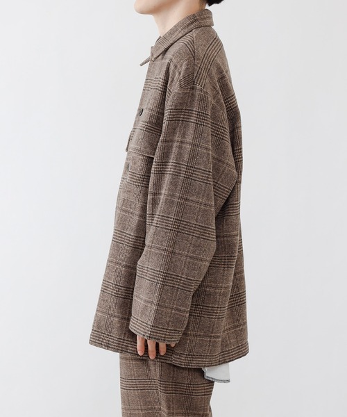 COLONY 2139（コロニートゥーワンスリーナイン）の「グレンチェックCPOシャツ【セットアップ対応】（カバーオール・メンズ・ブラウン/グレー・MEDIUM/LARGE/X-LARGE）」の19枚目の写真