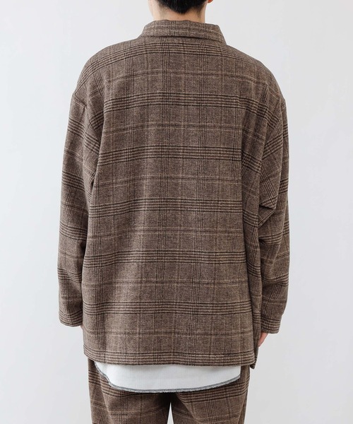 COLONY 2139（コロニートゥーワンスリーナイン）の「グレンチェックCPOシャツ【セットアップ対応】（カバーオール・メンズ・ブラウン/グレー・MEDIUM/LARGE/X-LARGE）」の20枚目の写真