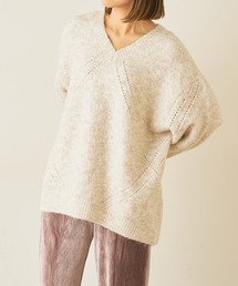 Lui's | 模様編みVネックニット(ニット/セーター)