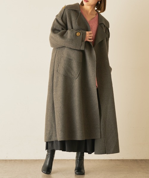 Lui's（ルイス）の「模様編みVネックニット（ニット/セーター・レディース・オフホワイト/ピンク/ブルー・FREE）」の11枚目の写真