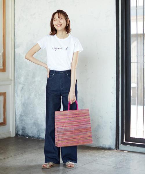 agnes b.(アニエスベー)の「KA17 JEANS ジーンズ ワイド(デニムパンツ・レディース・ブルー系その他・27/29/ 26/28/30/32)」の3枚目の写真