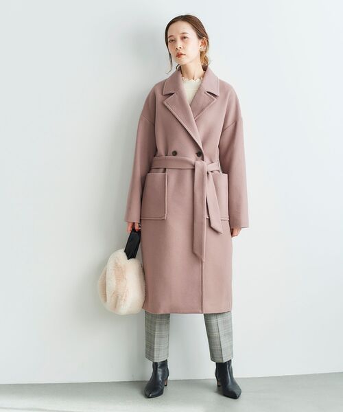 le.coeur blanc（ルクールブラン）の「オーバーチェスターコート（チェスターコート・レディース・ピンク/ダークグレー/グレイッシュベージュ・FREE）」の15枚目の写真