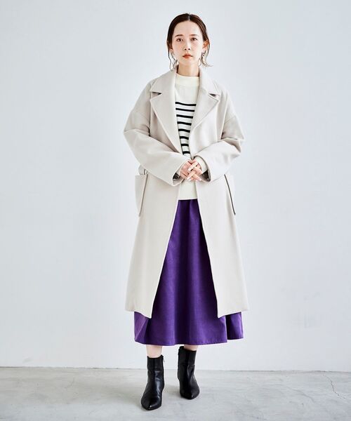 le.coeur blanc（ルクールブラン）の「オーバーチェスターコート（チェスターコート・レディース・ピンク/ダークグレー/グレイッシュベージュ・FREE）」の16枚目の写真