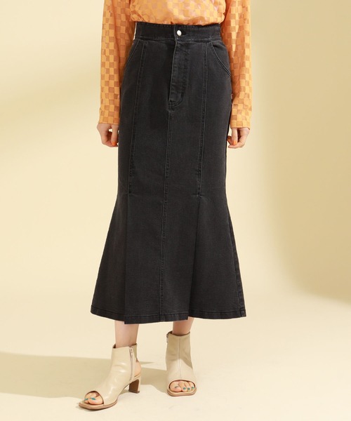 Ray BEAMS（レイビームス）の「Ray BEAMS / ブラック デニム マーメイド スカート（デニムスカート・レディース・ブラック・1/0）」の11枚目の写真