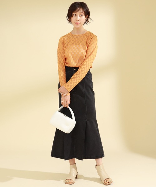 Ray BEAMS（レイビームス）の「Ray BEAMS / ブラック デニム マーメイド スカート（デニムスカート・レディース・ブラック・1/0）」の5枚目の写真