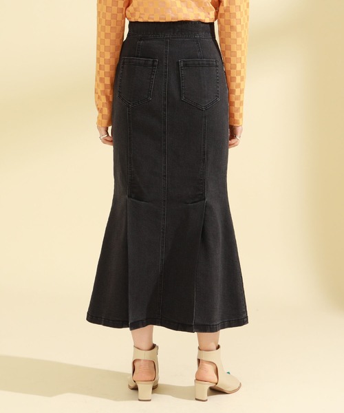 Ray BEAMS（レイビームス）の「Ray BEAMS / ブラック デニム マーメイド スカート（デニムスカート・レディース・ブラック・1/0）」の7枚目の写真