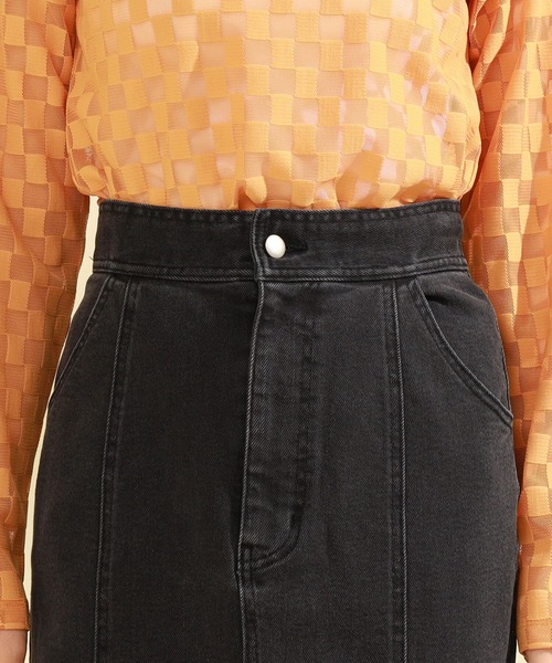 Ray BEAMS（レイビームス）の「Ray BEAMS / ブラック デニム マーメイド スカート（デニムスカート・レディース・ブラック・1/0）」の8枚目の写真