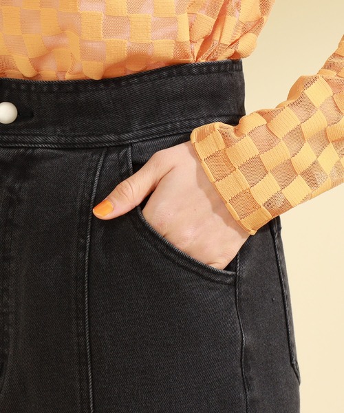 Ray BEAMS（レイビームス）の「Ray BEAMS / ブラック デニム マーメイド スカート（デニムスカート・レディース・ブラック・1/0）」の4枚目の写真