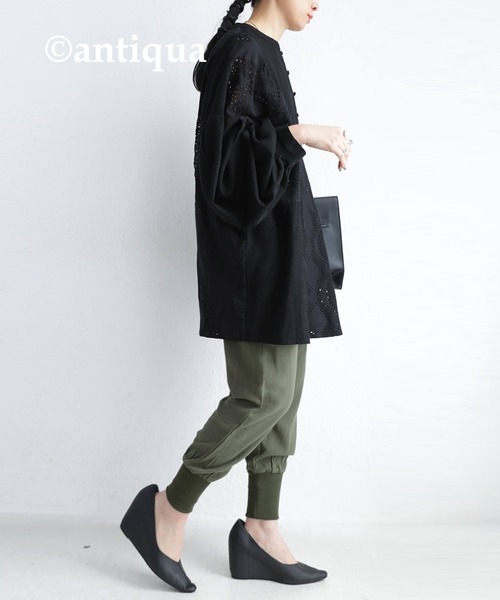 antiqua（アンティカ）の「パッチワークレースシャツ（シャツ/ブラウス・レディース・ブラック/オフホワイト/ブラック系その他/ホワイト系その他・FREE）」の21枚目の写真