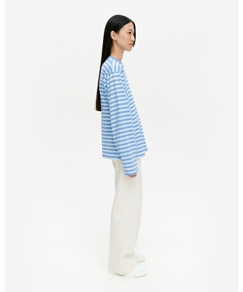 marimekko(マリメッコ)の「【kioski】 Tasaraita Taakse -shirt(Tシャツ/カットソー・レディース・ブラック/ブルー・LARGE/X-SMALL/SMALL/MEDIUM)」の6枚目の写真