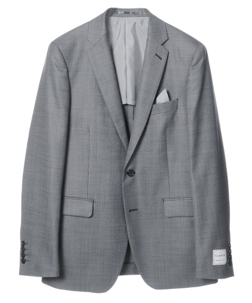 CROWDED CLOSET（クラウデッドクローゼット）の「NARROW ツイルピンヘッドスーツ/別売りベストあり/2ピースビジネスセットアップスーツ（スーツセット・メンズ・ネイビー/ブルー/グレー・04/03/02/01）」の11枚目の写真