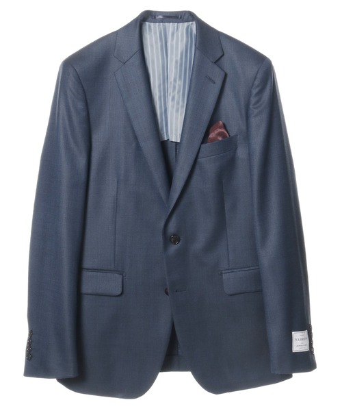 CROWDED CLOSET（クラウデッドクローゼット）の「NARROW ツイルピンヘッドスーツ/別売りベストあり/2ピースビジネスセットアップスーツ（スーツセット・メンズ・ネイビー/ブルー/グレー・04/03/02/01）」の13枚目の写真