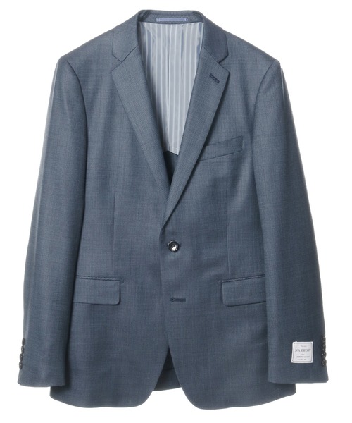 CROWDED CLOSET（クラウデッドクローゼット）の「NARROW ツイルピンヘッドスーツ/別売りベストあり/2ピースビジネスセットアップスーツ（スーツセット・メンズ・ネイビー/ブルー/グレー・04/03/02/01）」の14枚目の写真