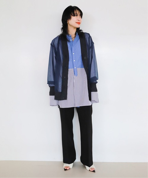 CITYSHOP（シティーショップ）の「BACK SLIT パンツ（その他パンツ・レディース・ブラック/グレー・38/36）」の8枚目の写真