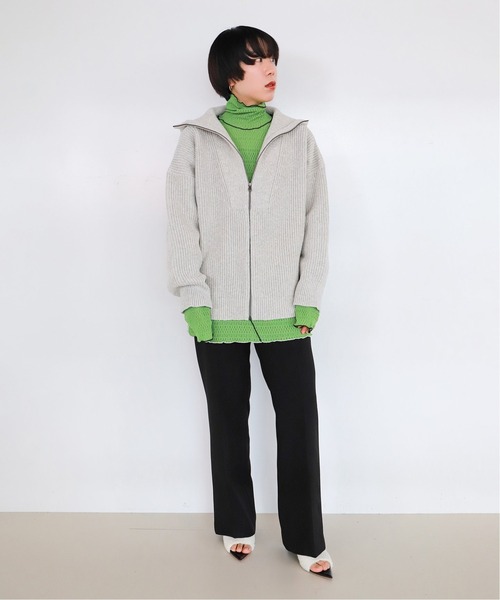 CITYSHOP（シティーショップ）の「BACK SLIT パンツ（その他パンツ・レディース・ブラック/グレー・38/36）」の6枚目の写真