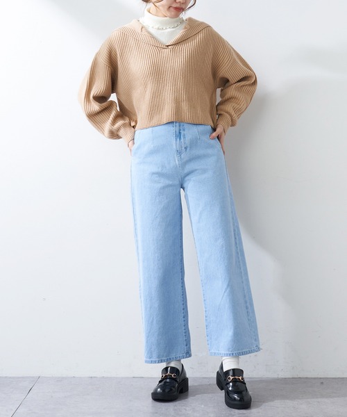 OLIVE des OLIVE（オリーブデオリーブ）の「セーラーカラーニット（ニット/セーター・レディース・ベージュ/グレー/オフホワイト・FREE）」の17枚目の写真