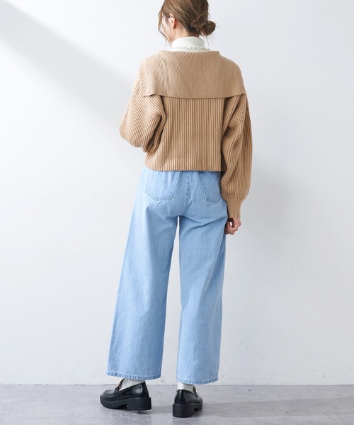 OLIVE des OLIVE（オリーブデオリーブ）の「セーラーカラーニット（ニット/セーター・レディース・ベージュ/グレー/オフホワイト・FREE）」の8枚目の写真