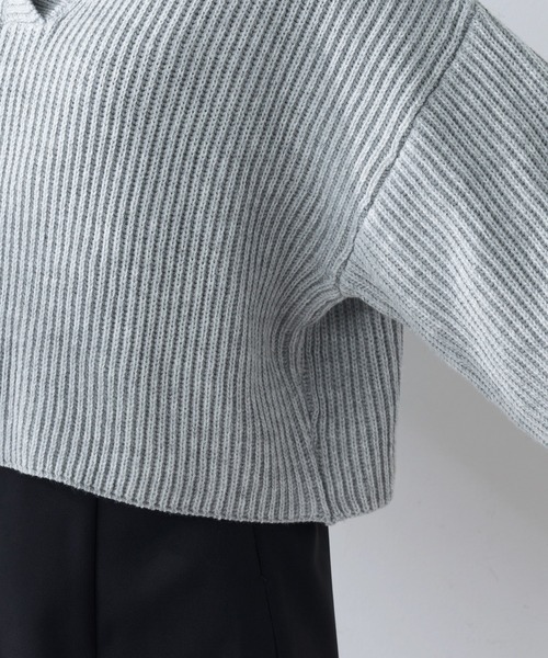 OLIVE des OLIVE（オリーブデオリーブ）の「セーラーカラーニット（ニット/セーター・レディース・ベージュ/グレー/オフホワイト・FREE）」の12枚目の写真