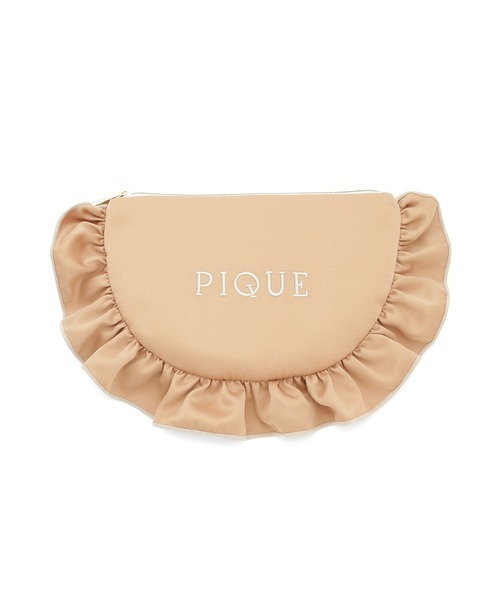 gelato pique（ジェラートピケ）の「バイカラーサテン半月ポーチ