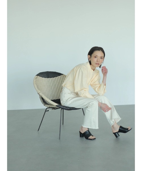 rem closet(レムクローゼット)の「チャイナシャツ(シャツ/ブラウス・レディース・ベージュ/アイボリー/サックスブルー・FREE)」の10枚目の写真