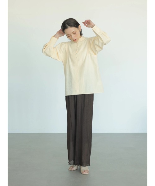 rem closet(レムクローゼット)の「チャイナシャツ(シャツ/ブラウス・レディース・ベージュ/アイボリー/サックスブルー・FREE)」の16枚目の写真