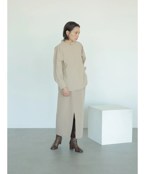 rem closet(レムクローゼット)の「チャイナシャツ(シャツ/ブラウス・レディース・ベージュ/アイボリー/サックスブルー・FREE)」の14枚目の写真