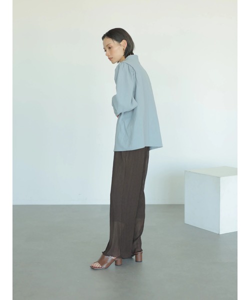 rem closet(レムクローゼット)の「チャイナシャツ(シャツ/ブラウス・レディース・ベージュ/アイボリー/サックスブルー・FREE)」の8枚目の写真