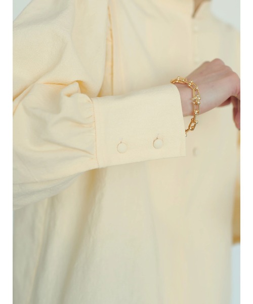 rem closet(レムクローゼット)の「チャイナシャツ(シャツ/ブラウス・レディース・ベージュ/アイボリー/サックスブルー・FREE)」の12枚目の写真