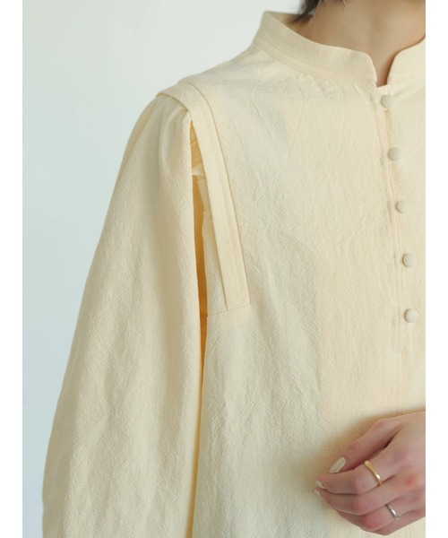 rem closet(レムクローゼット)の「チャイナシャツ(シャツ/ブラウス・レディース・ベージュ/アイボリー/サックスブルー・FREE)」の21枚目の写真