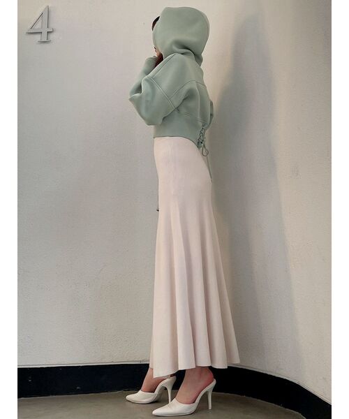 GYDA(ジェイダ)の「バックレースUPポンチショートパーカー(パーカー・レディース・ミント/ブラック/オフホワイト・FREE)」の12枚目の写真