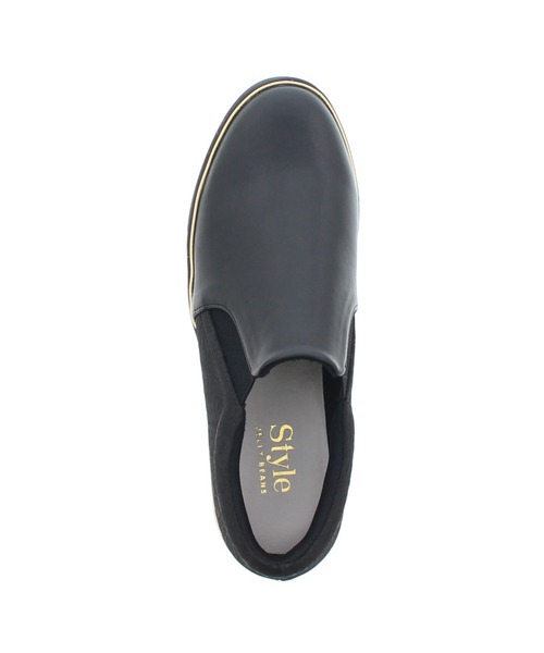 JELLY BEANS(ジェリービーンズ)の「【WEB限定】マテリアルコンビスリッポンスニーカー(217-311)JELLY BEANS(ジェリービーンズ)(スリッポン・レディース・ブラック/ベージュ/ラベンダー・23/24/22.5/24.5/23.5)」の5枚目の写真