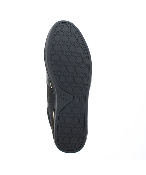 JELLY BEANS(ジェリービーンズ)の「【WEB限定】マテリアルコンビスリッポンスニーカー(217-311)JELLY BEANS(ジェリービーンズ)(スリッポン・レディース・ブラック/ベージュ/ラベンダー・23/24/22.5/24.5/23.5)」の4枚目の写真