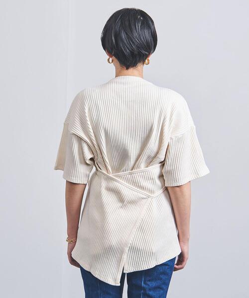BASERANGE(ベースレンジ)の「<BASERANGE(ベースレンジ)>SHAW ショートスリーブ カットソー(Tシャツ/カットソー・レディース・ブラック/オフホワイト・XS)」の6枚目の写真