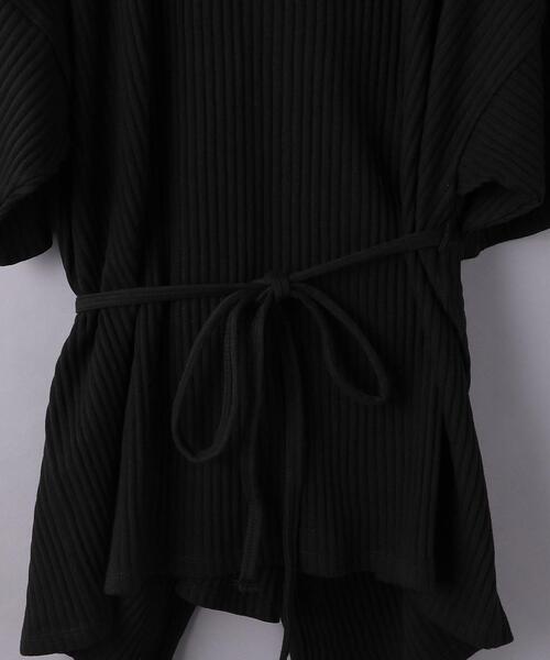 BASERANGE(ベースレンジ)の「<BASERANGE(ベースレンジ)>SHAW ショートスリーブ カットソー(Tシャツ/カットソー・レディース・ブラック/オフホワイト・XS)」の15枚目の写真