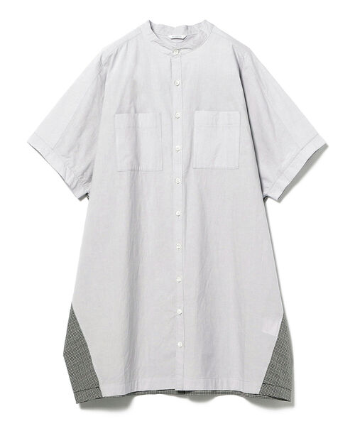 fennica(フェニカ)の「ART WORK BLUE / スタンドカラー チュニックブラウス(シャツ/ブラウス・レディース・ブラック系その他2・ONE SIZE)」の2枚目の写真