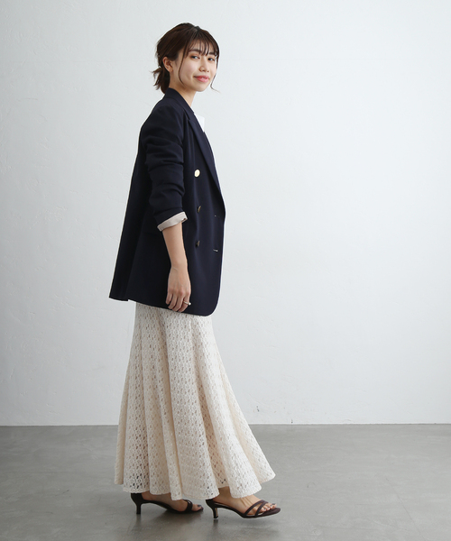 La TOTALITE(ラトータリテ)の「ストレッチレーススカート◆(スカート・レディース・ブラウン/ナチュラル・36/38)」の3枚目の写真
