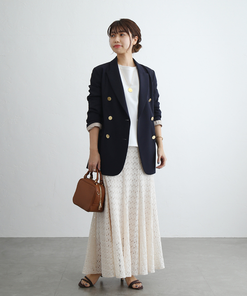 La TOTALITE(ラトータリテ)の「ストレッチレーススカート◆(スカート・レディース・ブラウン/ナチュラル・36/38)」の4枚目の写真