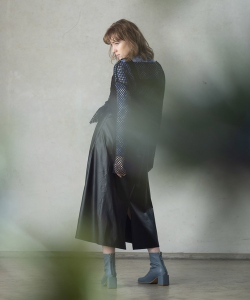 AS KNOW AS PINKY(アズノゥアズピンキー)の「ヴィーガンレザーでイチオシジャンパースカート(ジャンパースカート・レディース・アイボリー/ブラック/ベージュ・FREE)」の10枚目の写真