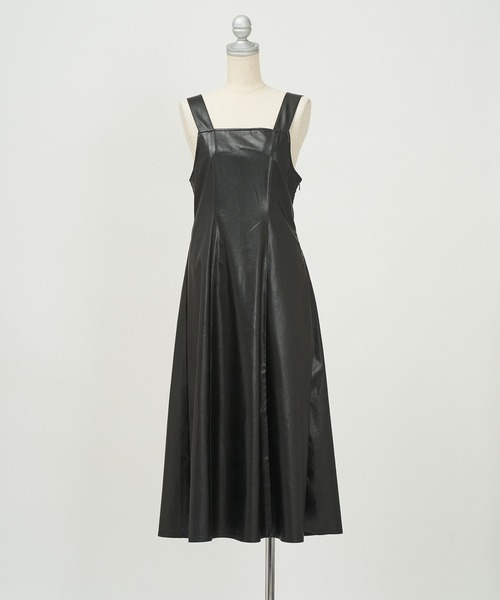 AS KNOW AS PINKY(アズノゥアズピンキー)の「ヴィーガンレザーでイチオシジャンパースカート(ジャンパースカート・レディース・アイボリー/ブラック/ベージュ・FREE)」の11枚目の写真