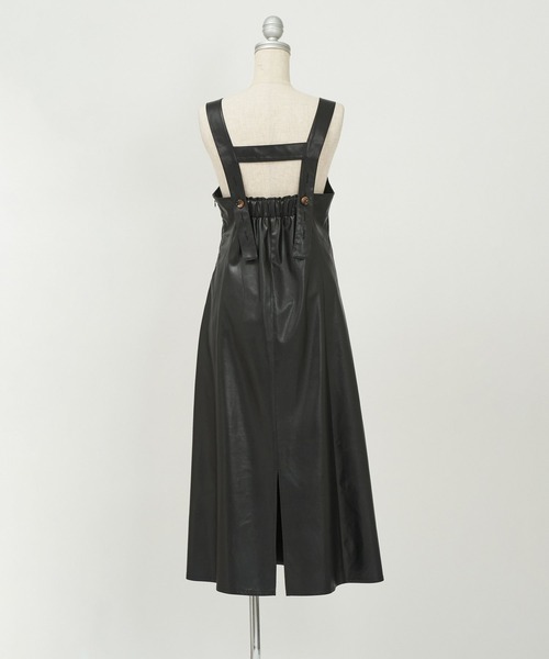 AS KNOW AS PINKY(アズノゥアズピンキー)の「ヴィーガンレザーでイチオシジャンパースカート(ジャンパースカート・レディース・アイボリー/ブラック/ベージュ・FREE)」の13枚目の写真