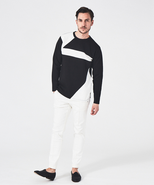 5351 POUR LES HOMMES（ゴーサンゴーイチプールオム）の「メッシュ切り替え 長袖プルオーバー（Tシャツ/カットソー・メンズ・ホワイト/チャコールグレー/ブラック・44/46/48/50）」の4枚目の写真