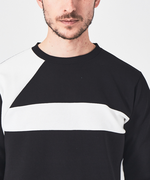 5351 POUR LES HOMMES（ゴーサンゴーイチプールオム）の「メッシュ切り替え 長袖プルオーバー（Tシャツ/カットソー・メンズ・ホワイト/チャコールグレー/ブラック・44/46/48/50）」の7枚目の写真