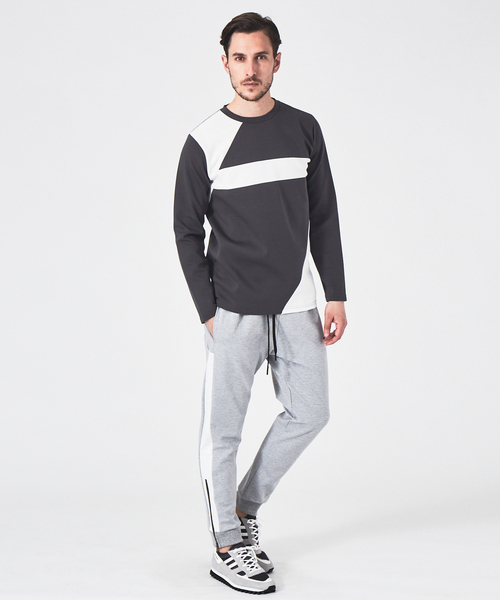 5351 POUR LES HOMMES（ゴーサンゴーイチプールオム）の「メッシュ切り替え 長袖プルオーバー（Tシャツ/カットソー・メンズ・ホワイト/チャコールグレー/ブラック・44/46/48/50）」の5枚目の写真