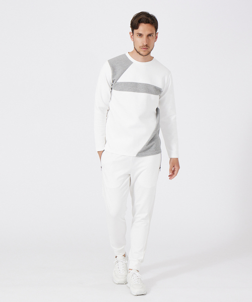 5351 POUR LES HOMMES（ゴーサンゴーイチプールオム）の「メッシュ切り替え 長袖プルオーバー（Tシャツ/カットソー・メンズ・ホワイト/チャコールグレー/ブラック・44/46/48/50）」の12枚目の写真