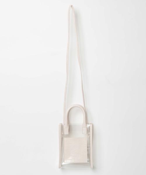 WEGO(ウィゴー)の「WEGO/パイピングクリアショルダー(ショルダーバッグ・レディース・ブラック/オフホワイト/グリーン・FREE)」の20枚目の写真