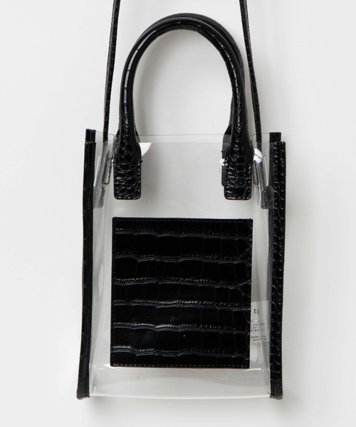 WEGO(ウィゴー)の「WEGO/パイピングクリアショルダー(ショルダーバッグ・レディース・ブラック/オフホワイト/グリーン・FREE)」の11枚目の写真